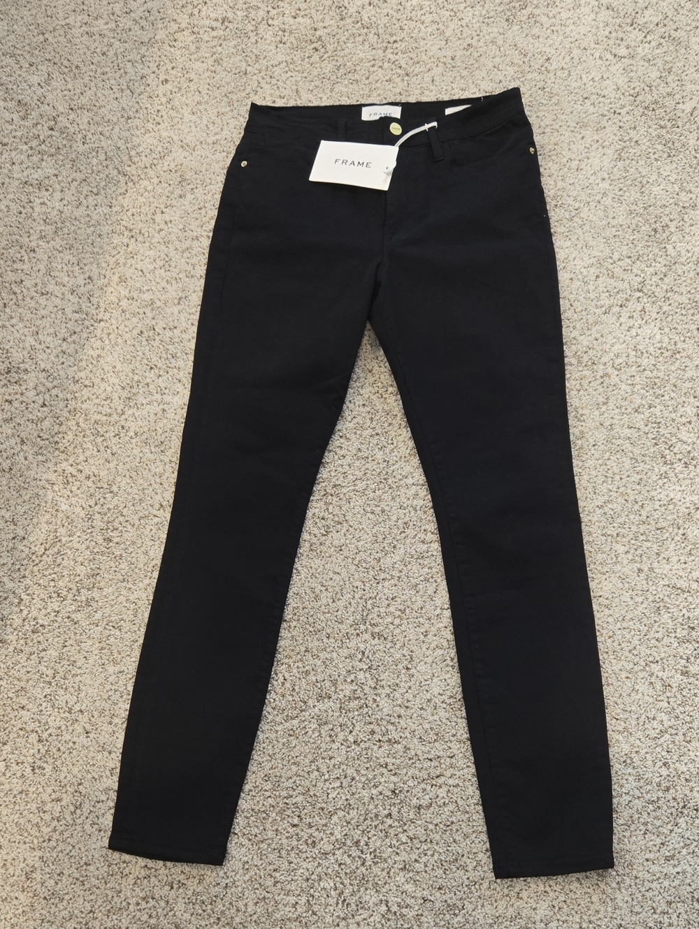 Frame Denim Black Skinny Jeans for Women